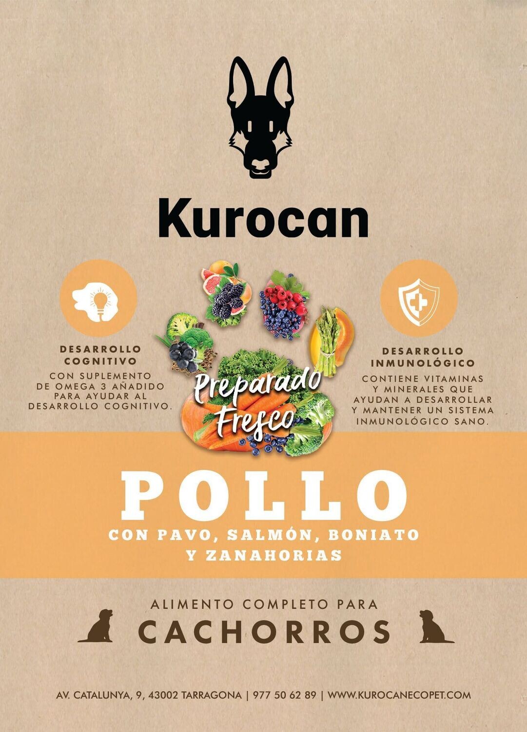 Kurocan Cachorro Pollo con Pavo y Salmón 6kg