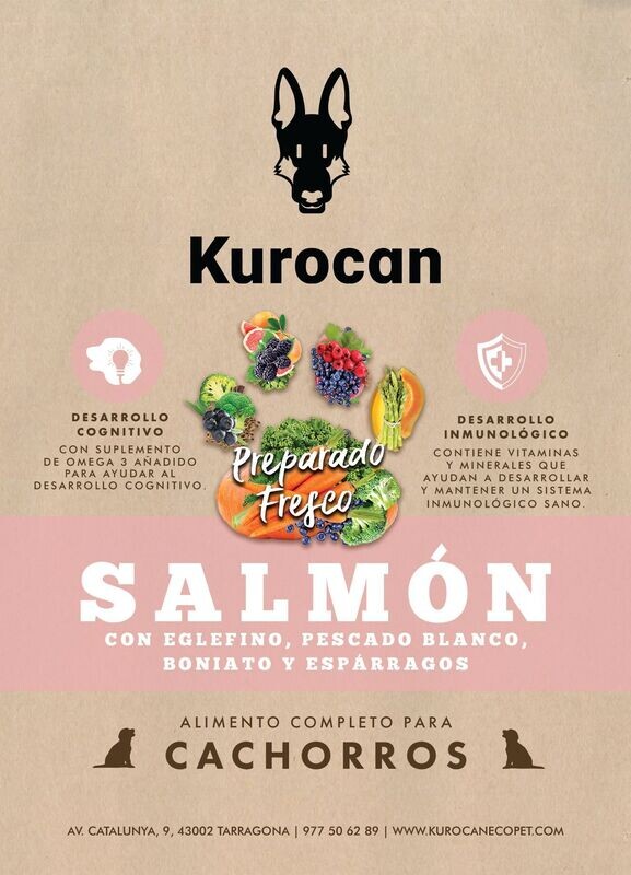 Kurocan Cachorro Salmón y Pescado Blanco 2kg