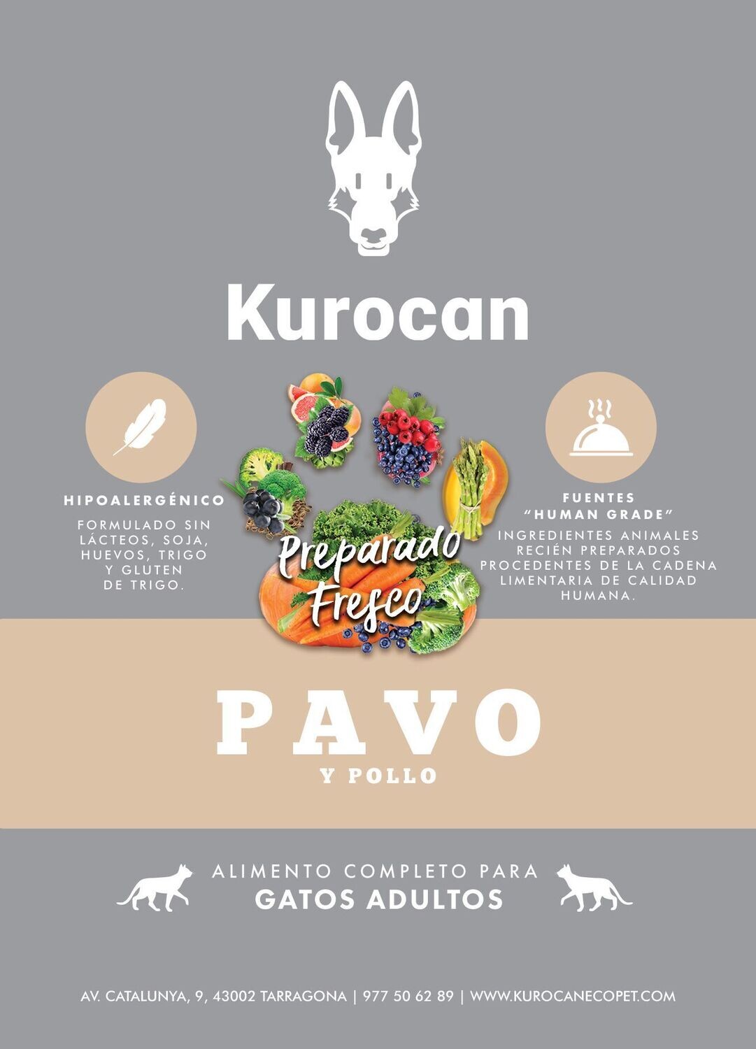 Kurocan Gato Adulto Pavo y Pollo 1,5kg