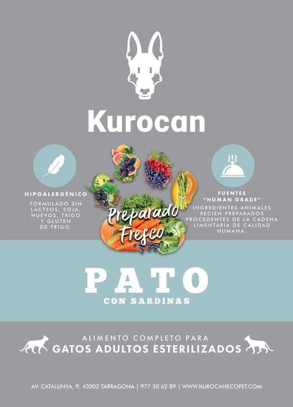 Kurocan Gato Adulto Esterilizado Pato con Sardinas 5kg