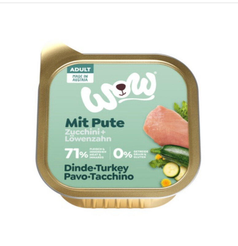 Wow Pavo con Calabacín 150gr