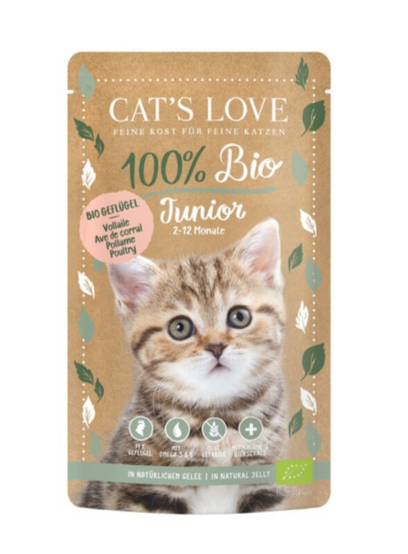 Cat´s Love  Kitten/Junior Bio Ave de Corral 100gr