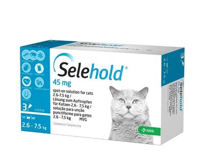 Selehold Pipeta para gatos de 2,5 a 7,5kg