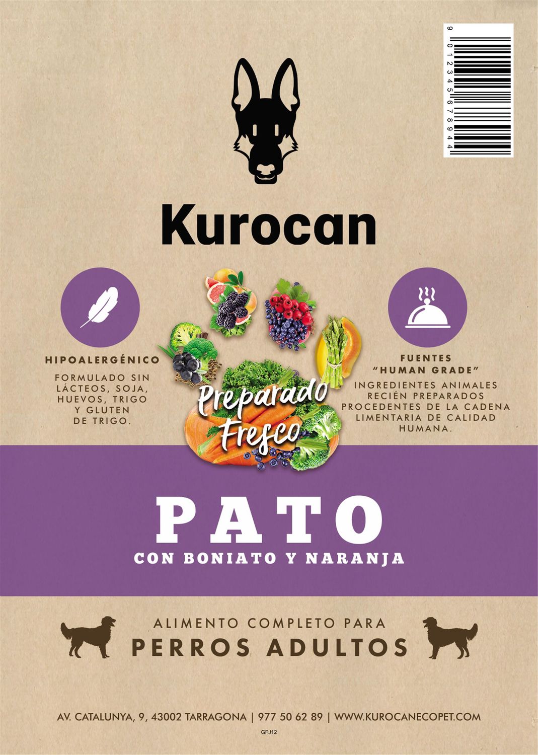 Kurocan Adulto Pato 12kg