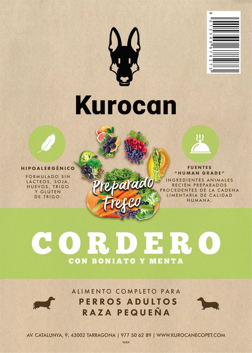 Kurocan Adulto Mini Cordero 2Kg