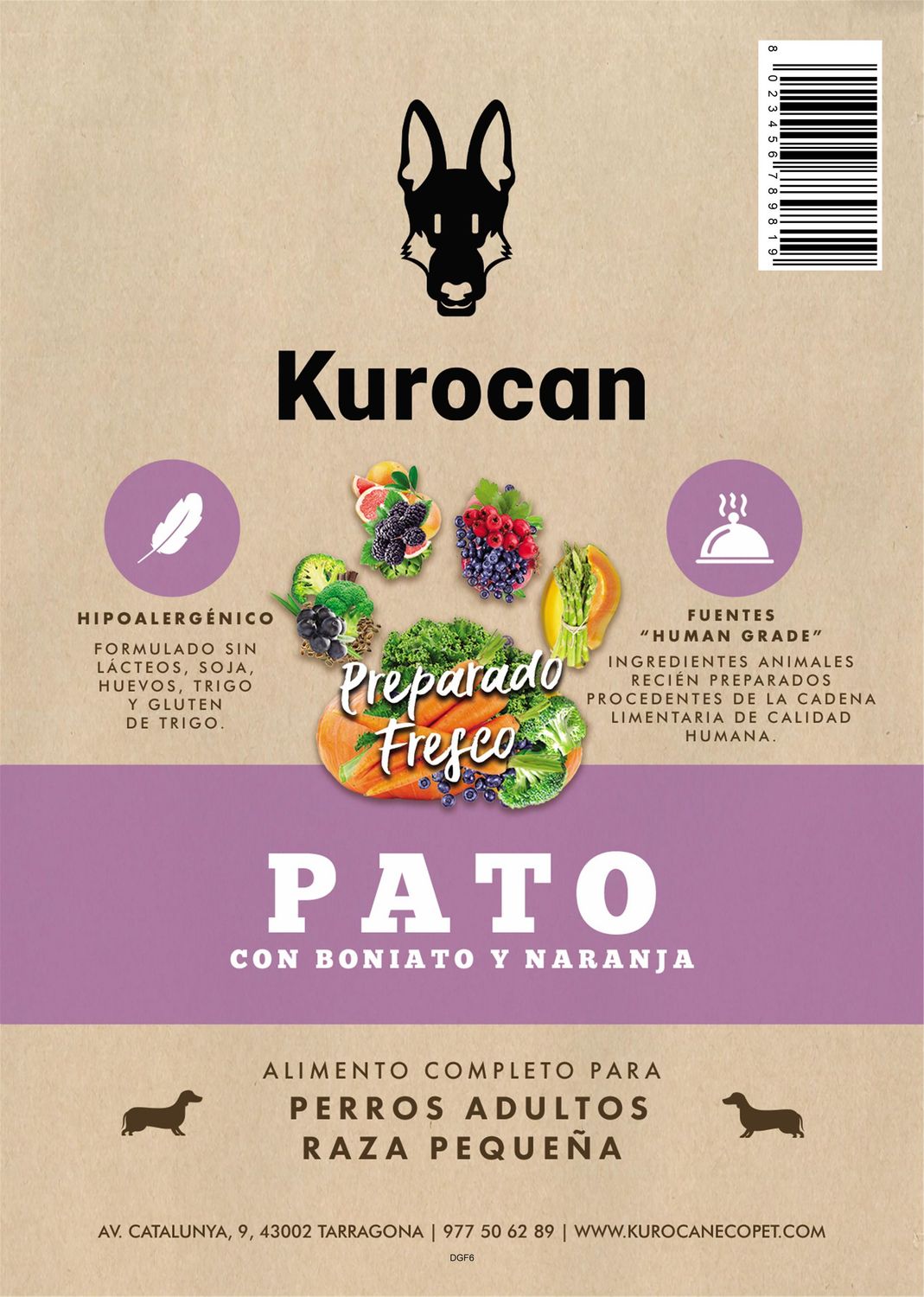 Kurocan Adulto Mini Pato 6kg