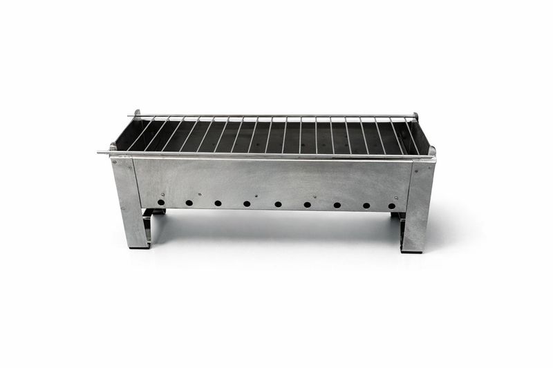 Griglia cuoci arrosticini inox a carbone