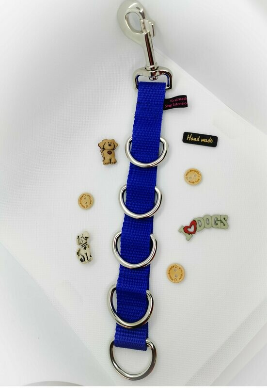 Galgenverlängerung Strap Extension 5 D-Ringe Blitzblau Galgenverlängerung Strap Extension 5 D-Ringe Blitzblau