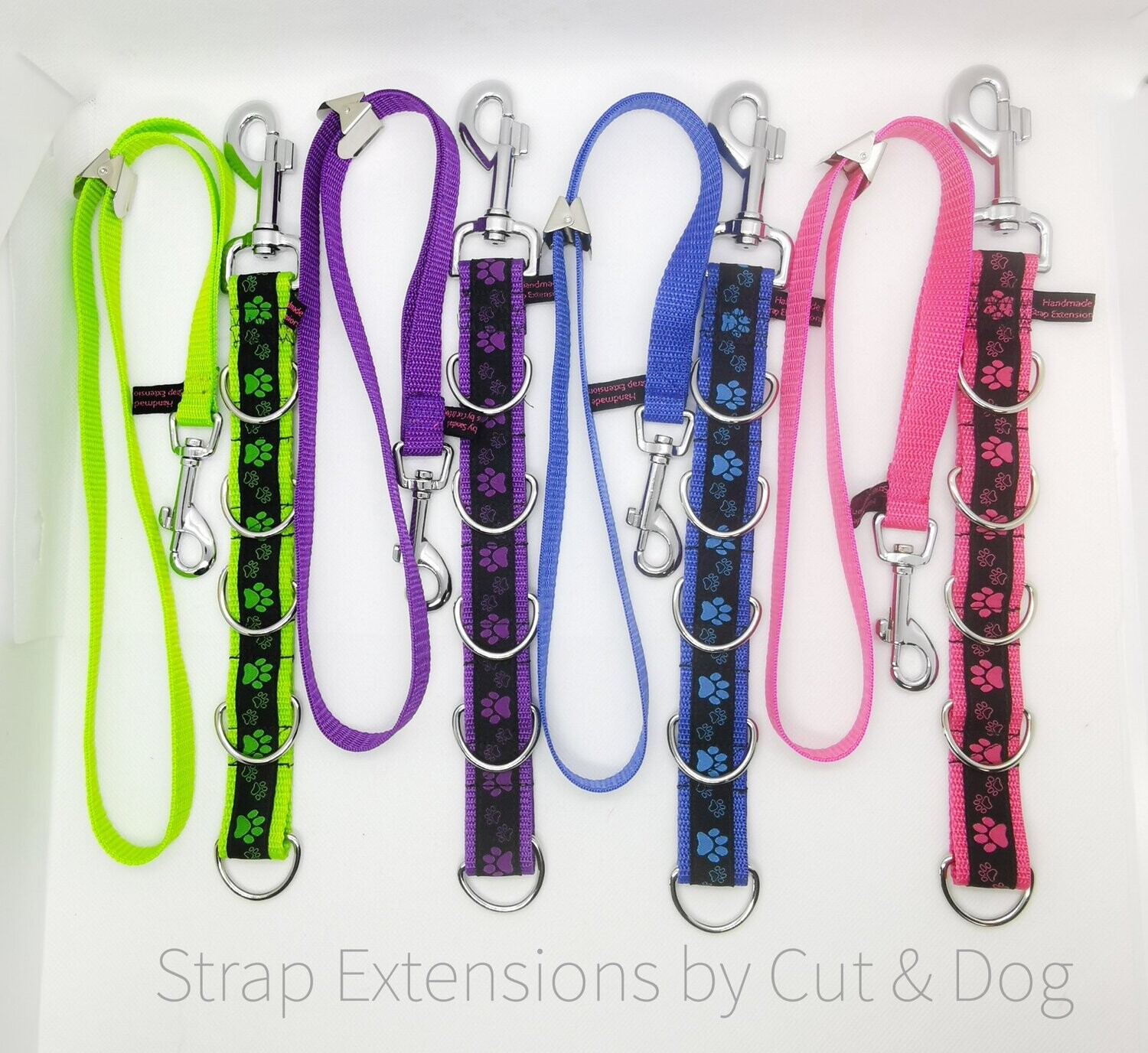 Set Strap Extensions mit 5 D- Ringen & Halsschlaufe 50cm