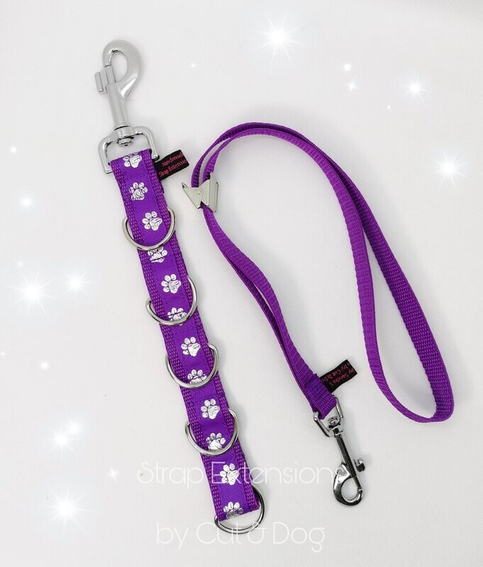 Set Strap Extensions 5 D- Ringe Lila Pfoten Set Strap Extensions 5 D- Ringe Lila Pfoten