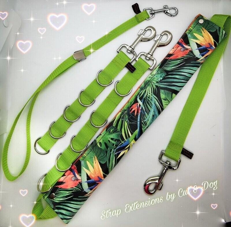Set Tropical Bauchgurt (normal) Halsschlaufe Verlängerung, wahlweise stufenloser Bauchgurt