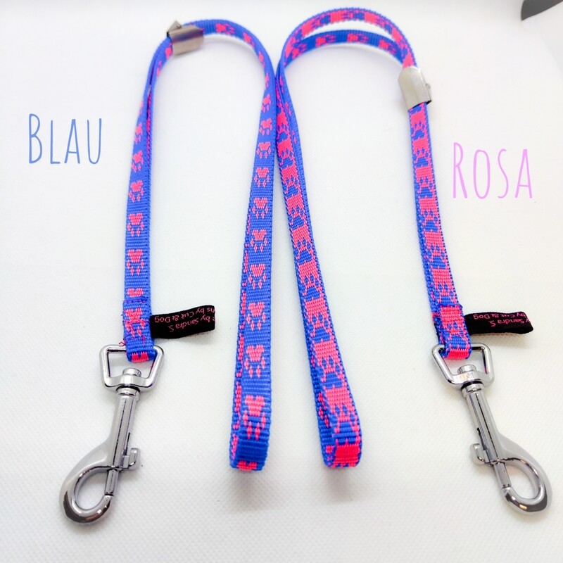 Halsschlaufe für XS-S Hunde 60cm Blau Rosa Halsschlaufe für XS-S Hunde 60cm Blau Rosa
