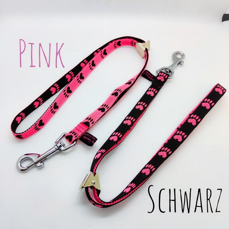 Halsschlaufe Pfoten pink/schwarz 50cm Halsschlaufe Pfoten pink/schwarz 50cm