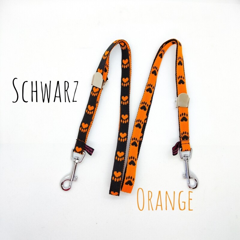 Halsschlaufe Pfoten orange/schwarz 50cm Halsschlaufe Pfoten orange/schwarz 50cm