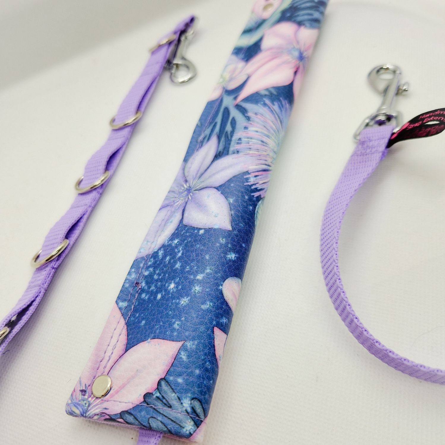 Bauchgurt Mini Flieder Blume Special Edition, mit D-Ringen oder stufenlos
