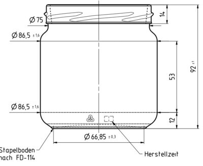 Honiggläser und Deckel