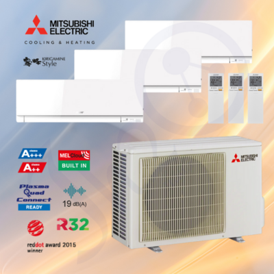 Climatizzatore Mitsubishi MSZ-EF trial split 9000+9000+9000  btu classe A+++/A++