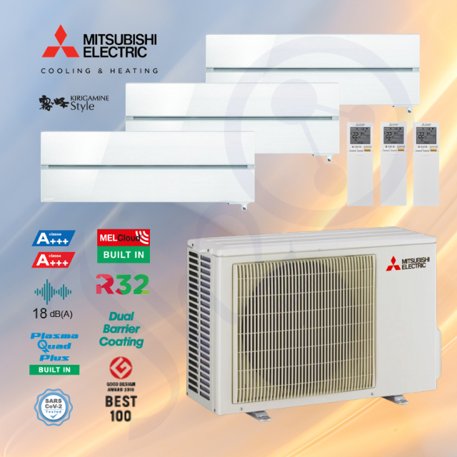 Climatizzatore Mitsubishi MSZ-LN trial split 9000+12000+12000  btu classe A+++/A+++