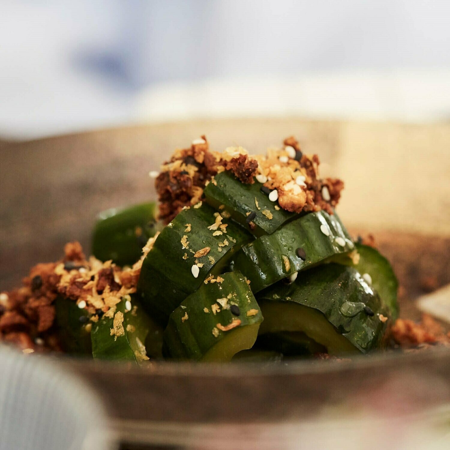 Gepickelte Gurke, Cashewkerne und Sesam - 10,00 EUR Gepickelte Gurke, Cashewkerne und Sesam - 10,00 EUR