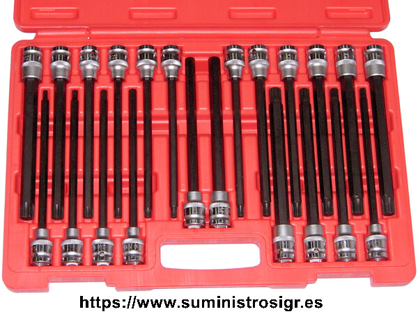 Puntas Largas\u200b Torx Ribe XZN Allen JOKPL\u200b Juego con Puntas Largas con Vaso\u200b