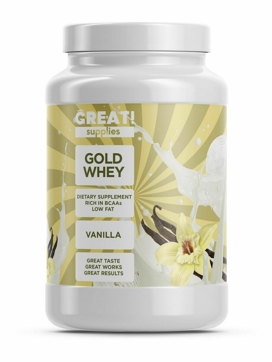 Сывороточный протеин GOLD WHEY вкус ваниль от GREAT SUPPLIES, 30 порций купить