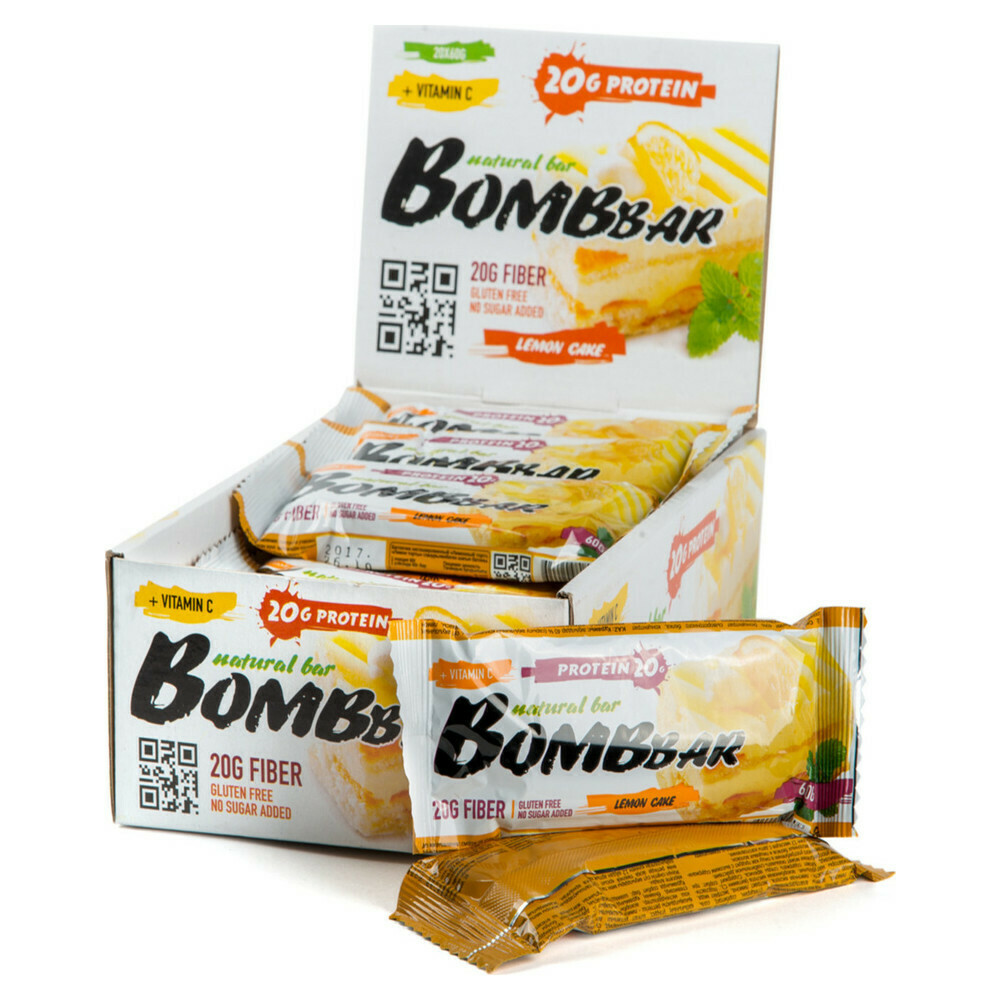 Протеиновый батончик Лимонный торт, Bombbar, 60 г