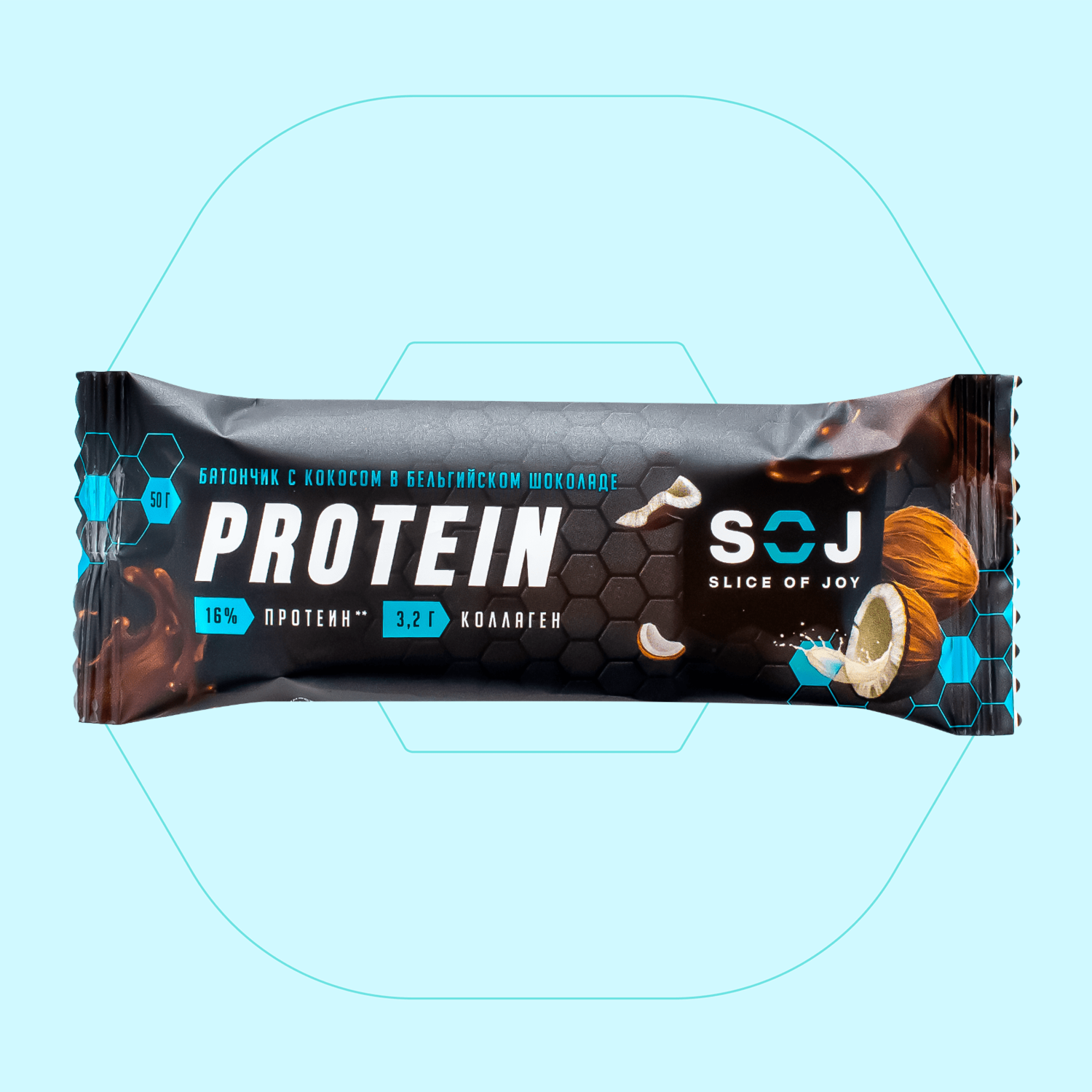 Протеиновый батончик «Protein SOJ» со вкусом кокоса