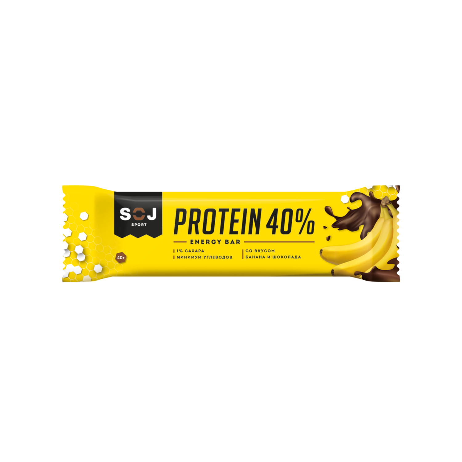 Протеиновый шоколадный батончик "Sport SOJ" со вкусом банана