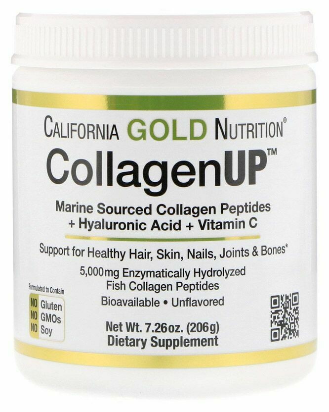California Gold Nutrition CollagenUP 5000 mg + Hyaluronic Acid + Vit C 206 г Рыбный коллаген
