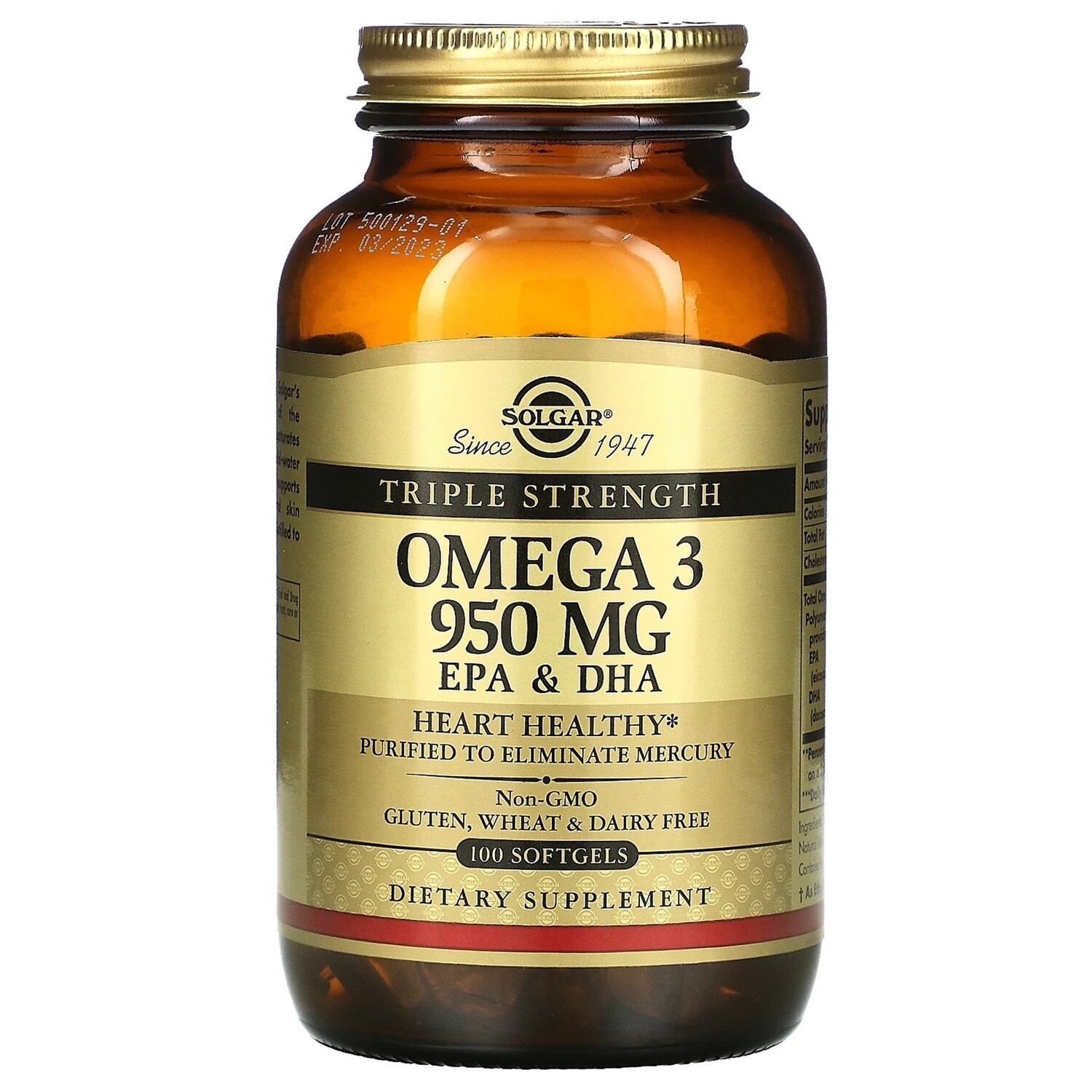 Omega 3 (омега 3) - 950мг, 100 Капсул от Solgar (Солгар)