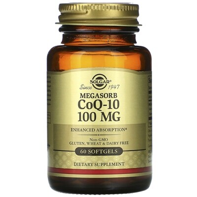 CoQ10 (коэнзим Ку10) - 100мг, 60 Капсул от Solgar (Солгар)