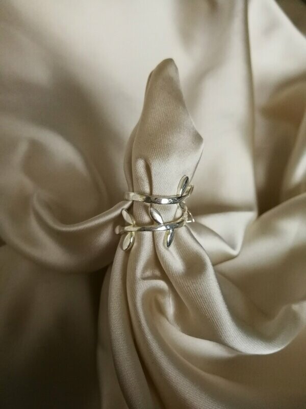 ANILLO PLATA 925 VEGETAL