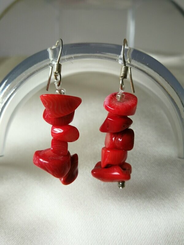 PENDIENTES  DE CORAL