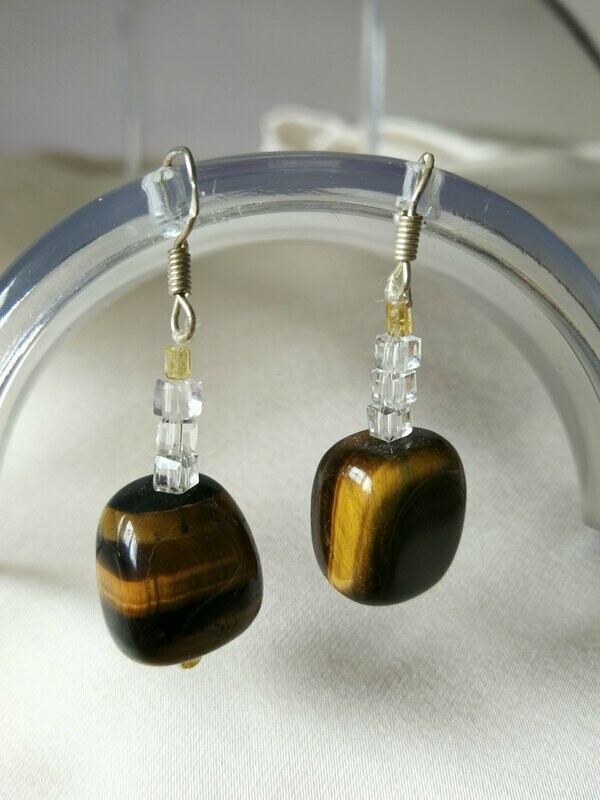 PENDIENTES DE OJO DE TIGRE