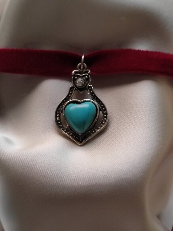 CHOCKER de Corazon Turquesa