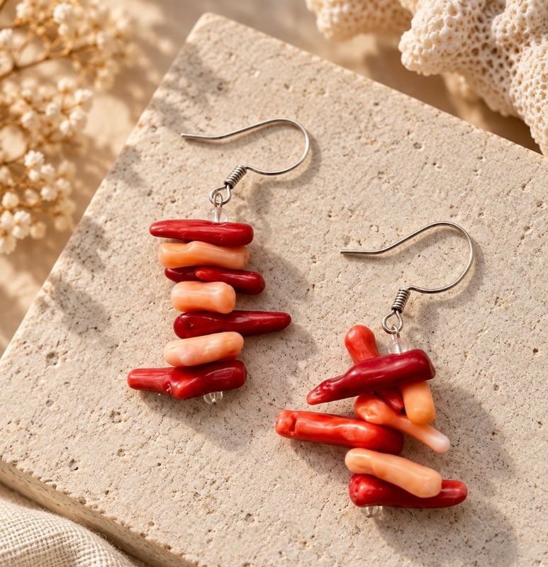 Pendientes de coral