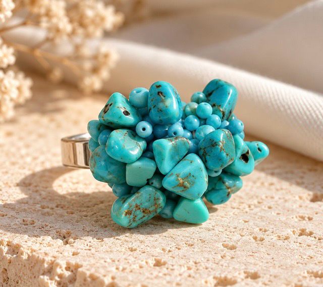 ANILLO PIEDRAS TURQUESA