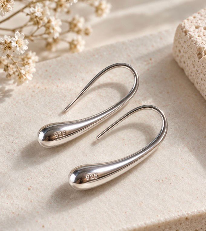 PENDIENTES GOTA,Plata 925