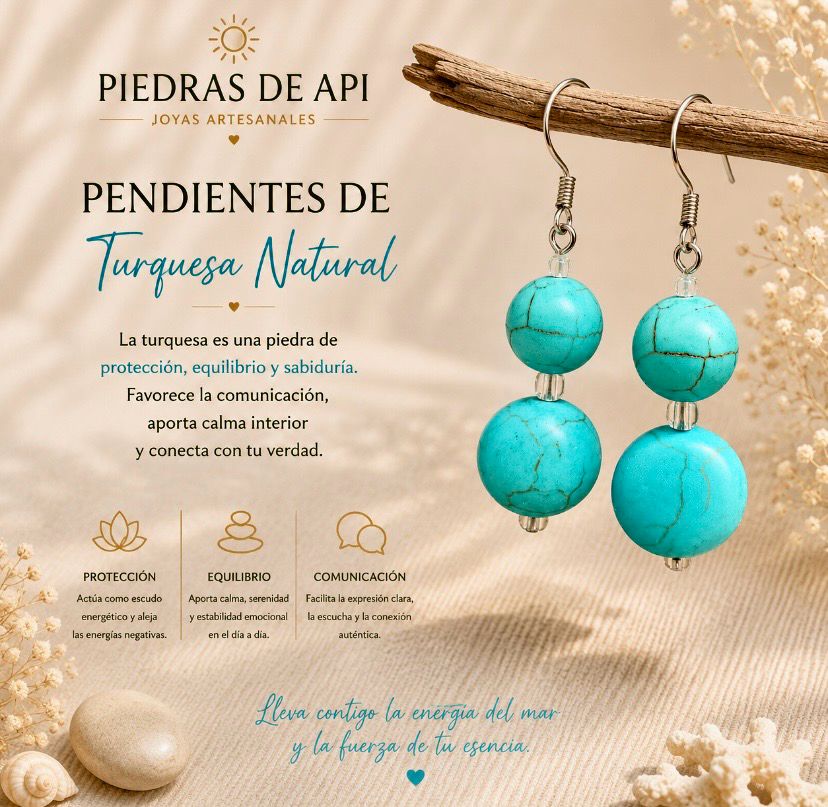 PENDIENTES TURQUESA