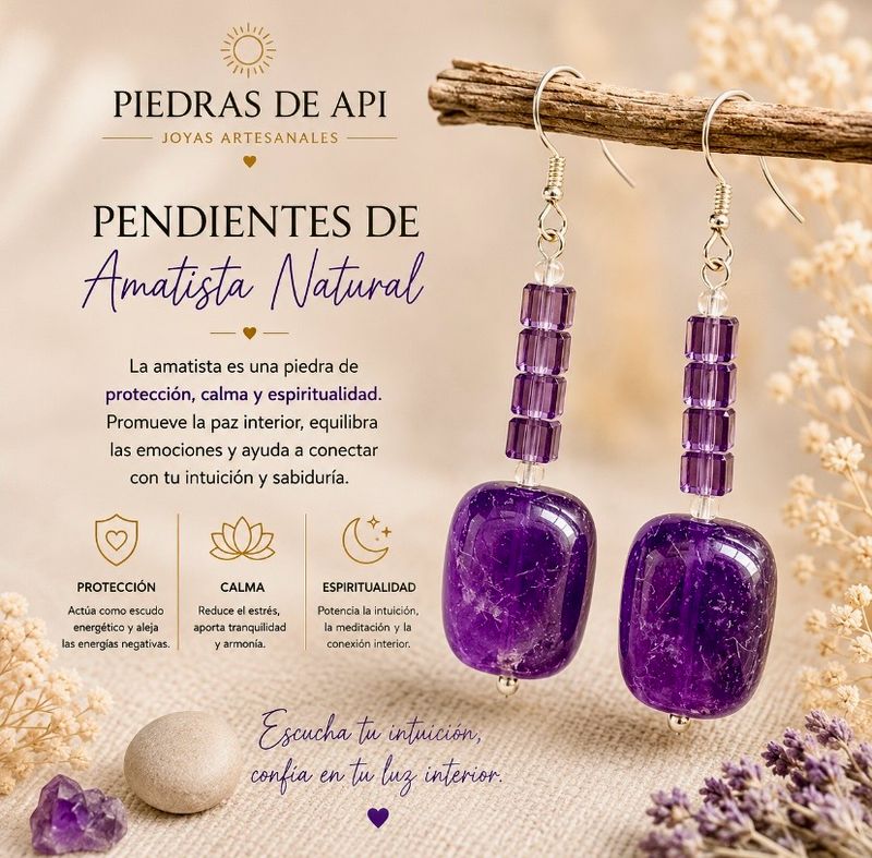 PENDIENTES DE AMATISTA