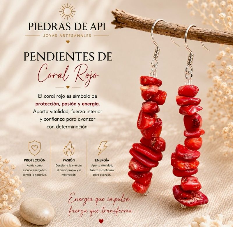 PENDIENTES  DE CORAL