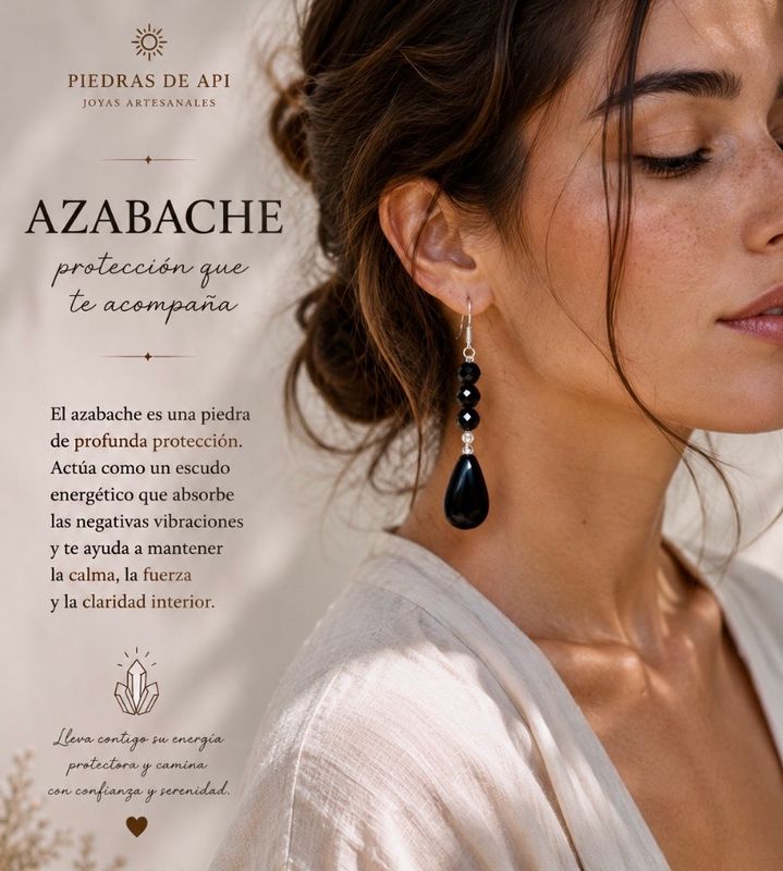 PENDIENTES DE PIEDRAS DE AZABACHE