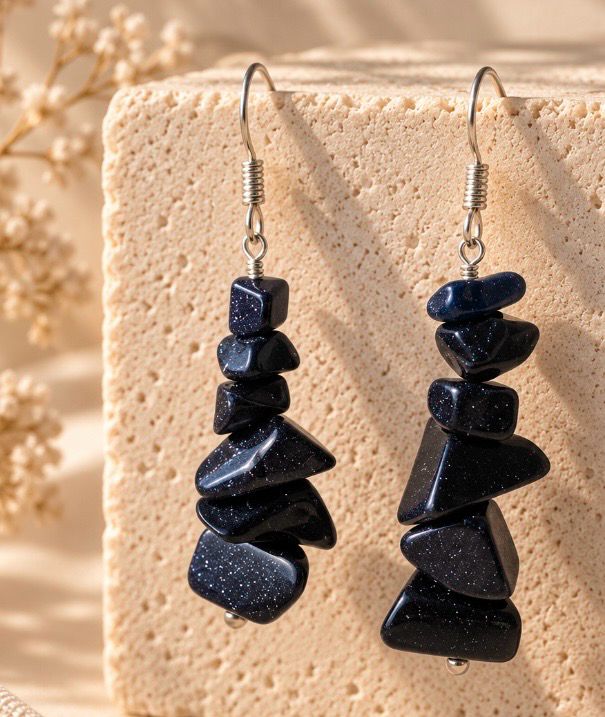 PENDIENTES DE PIEDRAS DE AZABACHE