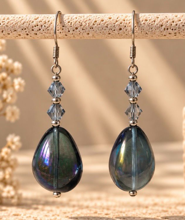 PENDIENTES DE CRISTAL ARCOIRIS