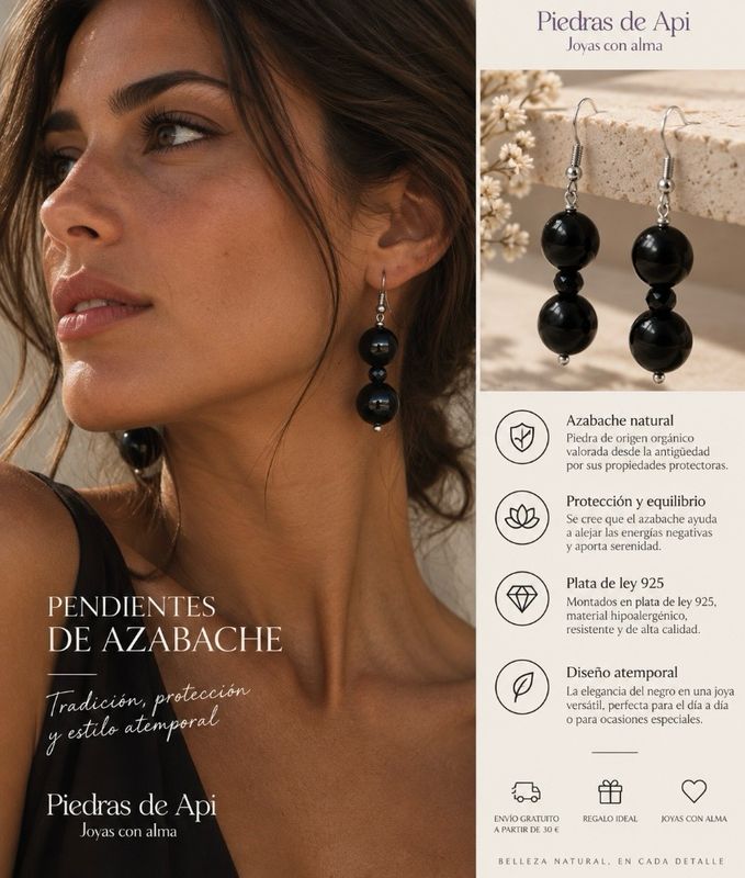 PENDIENTES DE AZABACHE