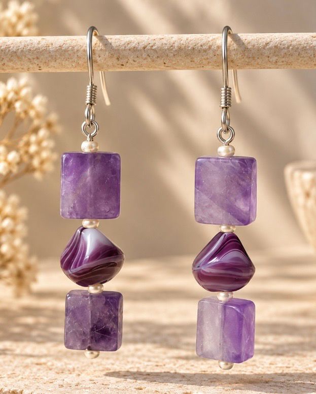 PENDIENTES DE AMATISTA, TRIO