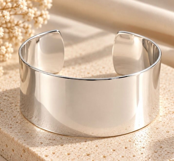 BRAZALETE LISO PLATA.