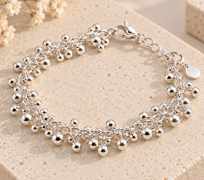 PULSERA Y TOBILLERA MIL BOLITAS.