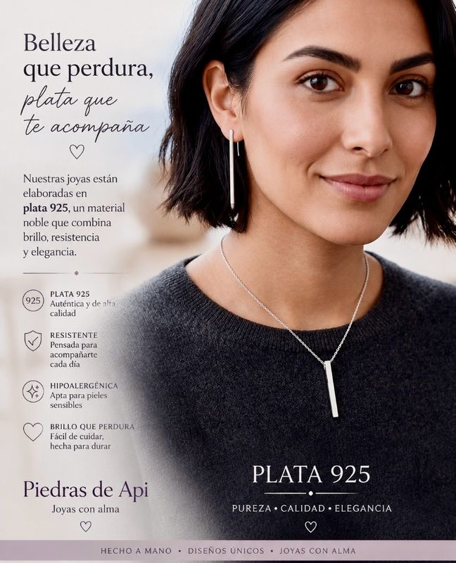 Colgante lingote de plata.