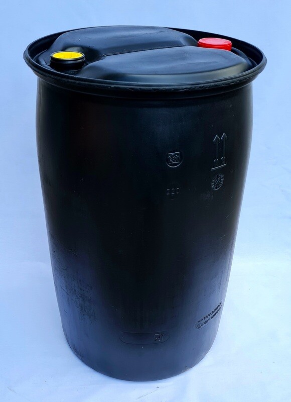 Muovitynnyri 200 L umpinainen MUSTA